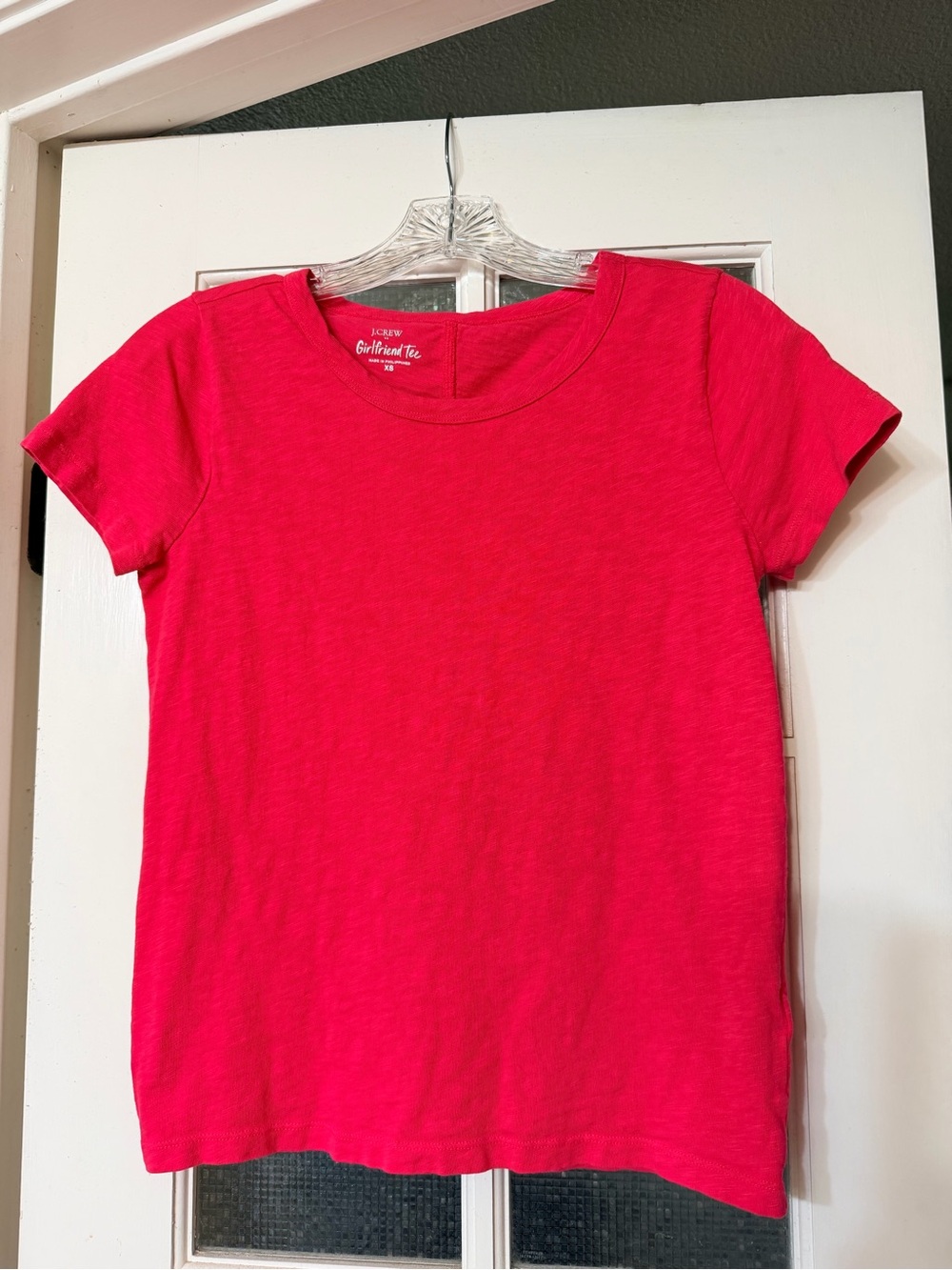 J. Crew Girlfriend Tee in Hot Pink-Girls